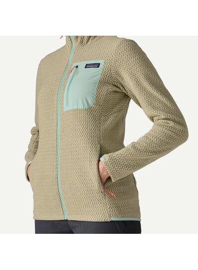 Patagonia  PATAGONIA Womens R1 Air Fleece Full-Zip Hoody - Weathered Stone