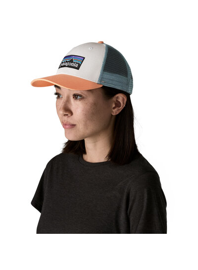 Patagonia  Patagonia P-6 Trucker Hat - White Peach Sherbet