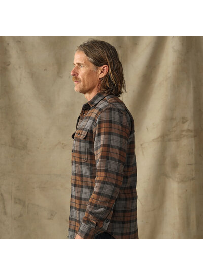FILSON  FILSON  Vintage Flannel Work Shirt - Brown Charcoal Plaid