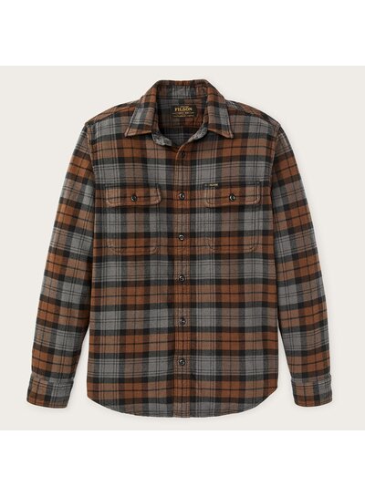 FILSON  FILSON  Vintage Flannel Work Shirt - Brown Charcoal Plaid