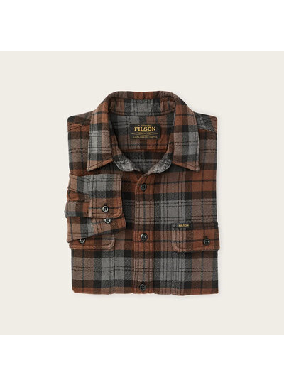FILSON  FILSON  Vintage Flannel Work Shirt - Brown Charcoal Plaid