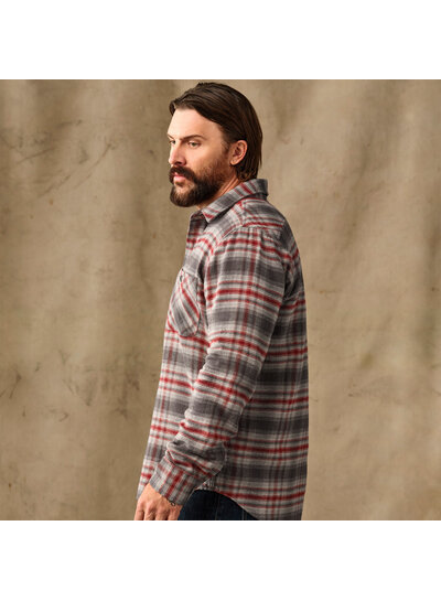FILSON  FILSON  Rangeland Flannel Shirt - Red Gray Plaid