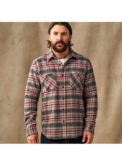 FILSON  FILSON  Rangeland Flannel Shirt - Red Gray Plaid
