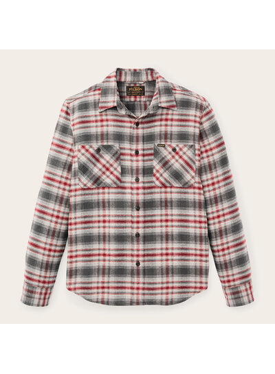FILSON  FILSON  Rangeland Flannel Shirt - Red Gray Plaid
