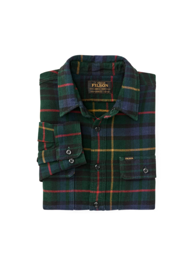 FILSON  FILSON  Vintage Flannel Work Shirt - Green Navy Plaid