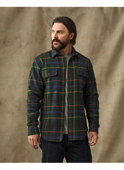 FILSON  FILSON  Vintage Flannel Work Shirt - Green Navy Plaid