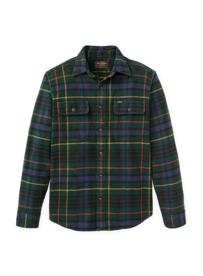 FILSON  FILSON  Vintage Flannel Work Shirt - Green Navy Plaid