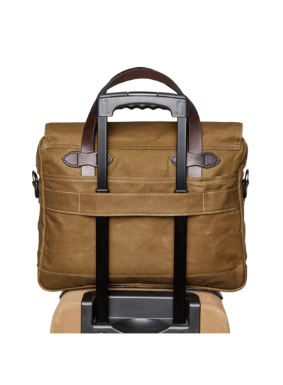 FILSON  FILSON 24 Hour Tin Briefcase - Dark Tan