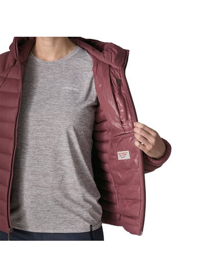 Patagonia  Patagonia Womens Down Sweater Hoody - Dark Ruby