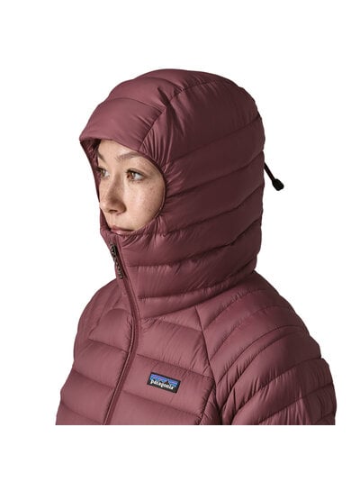 Patagonia  Patagonia Womens Down Sweater Hoody - Dark Ruby