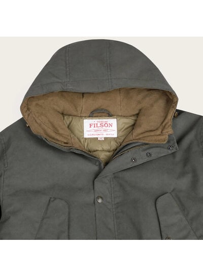 FILSON  FILSON Waxed Field Down Parka - Otter Green