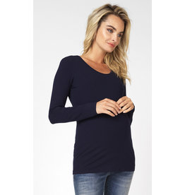 Noppies Noppies Zwangerschap-shirt ronde hals Berlin Night blauw LS