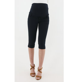 Love2Wait Love2Wait zwangerschapsjeans capri powerstretch navy