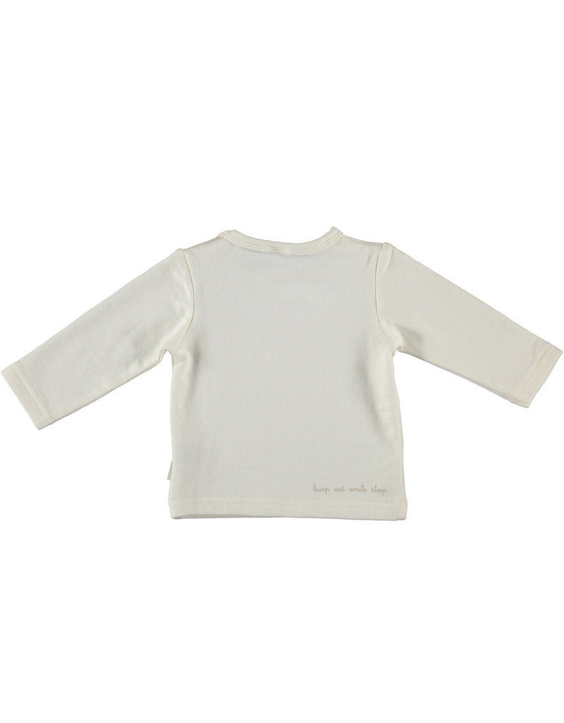 BESS Babykleding Bess Shirtje Leaves Organic wit BO3003 001