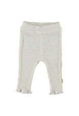 BESS Babykleding Bess Pants organic Rib Dots white BO3017 016