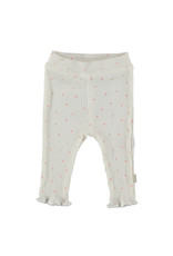 BESS Babykleding Bess Pants organic Rib Dots white BO3017 016