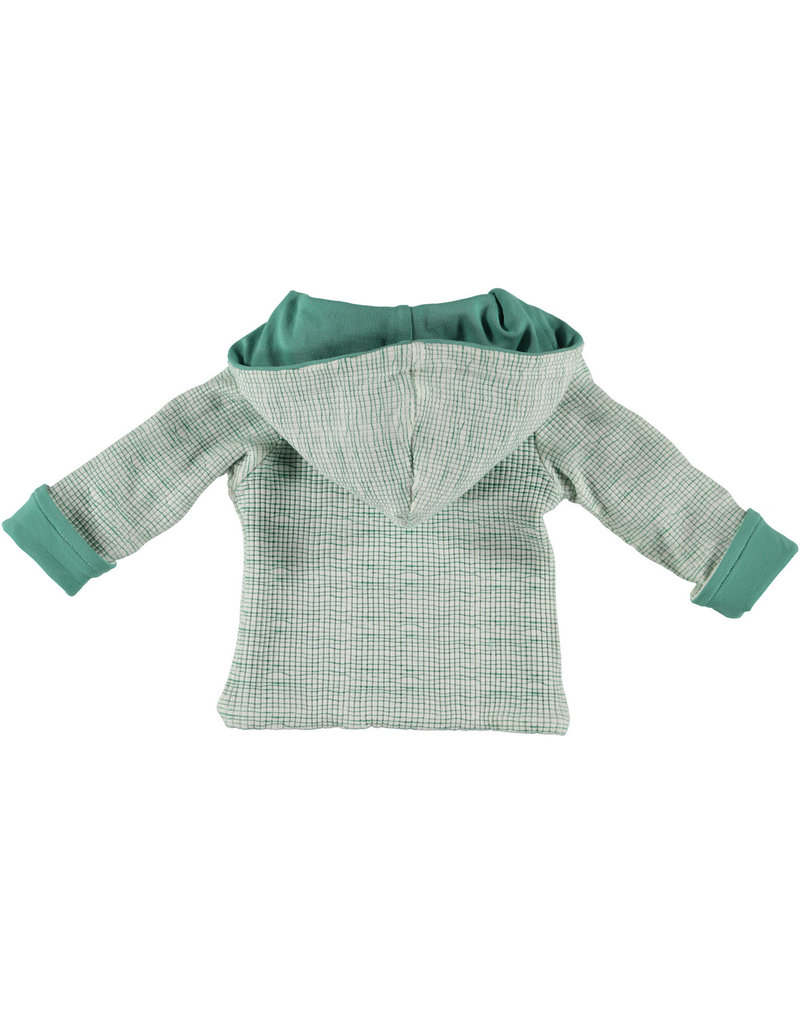 BESS Babykleding Bess Vestje hoody Reversible Green organic cotton BO3021 014