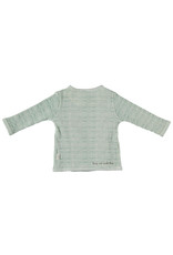 BESS Babykleding Bess Overslagtruitje Rib Green striped organic cotton BO3022 014