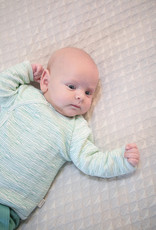 BESS Babykleding Bess Overslagtruitje Rib Green striped organic cotton BO3022 014