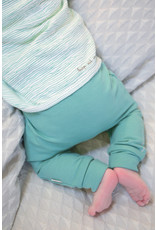 BESS Babykleding Bess Overslagtruitje Rib Green striped organic cotton BO3022 014