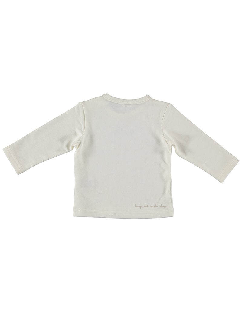 BESS Babykleding Bess Shirtje Alpaca wit Organic cotton BO3024 001