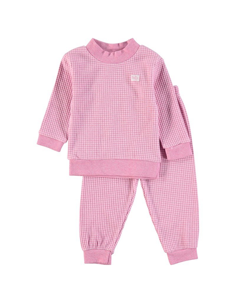 Feetje Baby Feetje Wafelpyjama Roze melange 305533