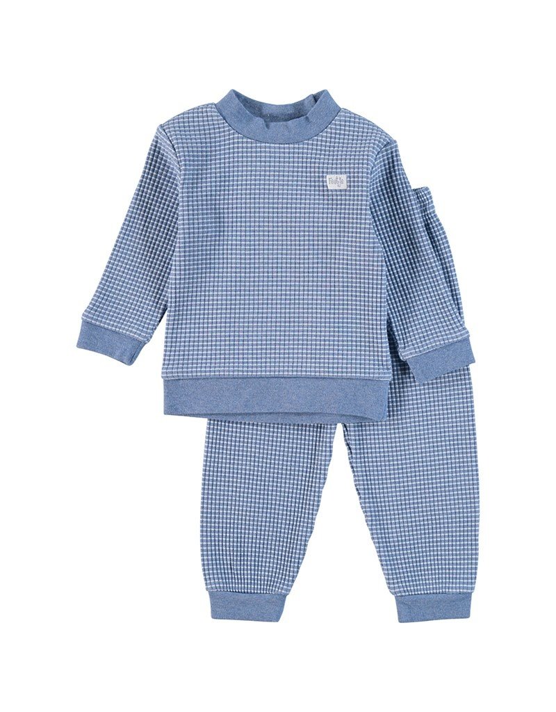 Feetje Baby Feetje Wafelpyjama Blue Melange 305533