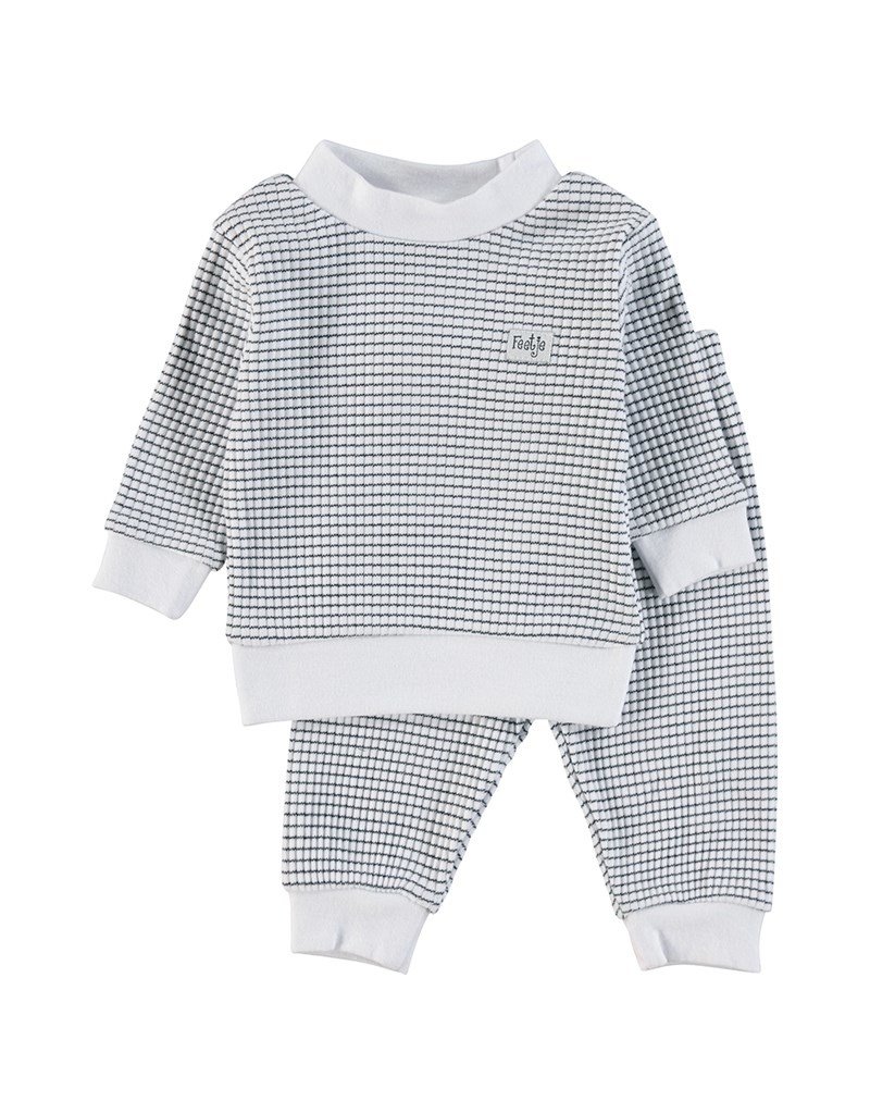 Feetje Baby Feetje Pyjama wafel Classic Blauw / Wit  305.532