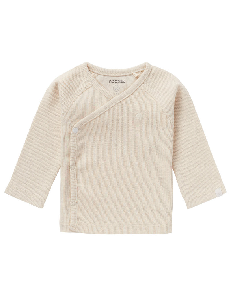 Noppies Babykleding Noppies overslagshirt Nanyuki Essential oatmeal 14N0011 611