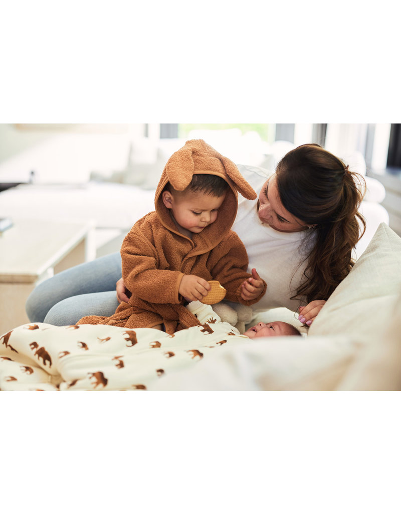 Jollein Jollein Badjas 1-2 jaar Badstof - Caramel