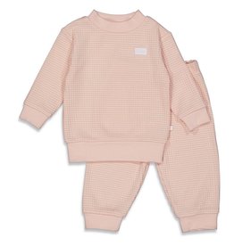 Feetje Baby Feetje Wafel Pyjama Oud Roze melange