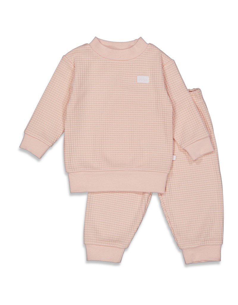 Feetje Baby Feetje Wafelpyjama Oud Roze melange 305615