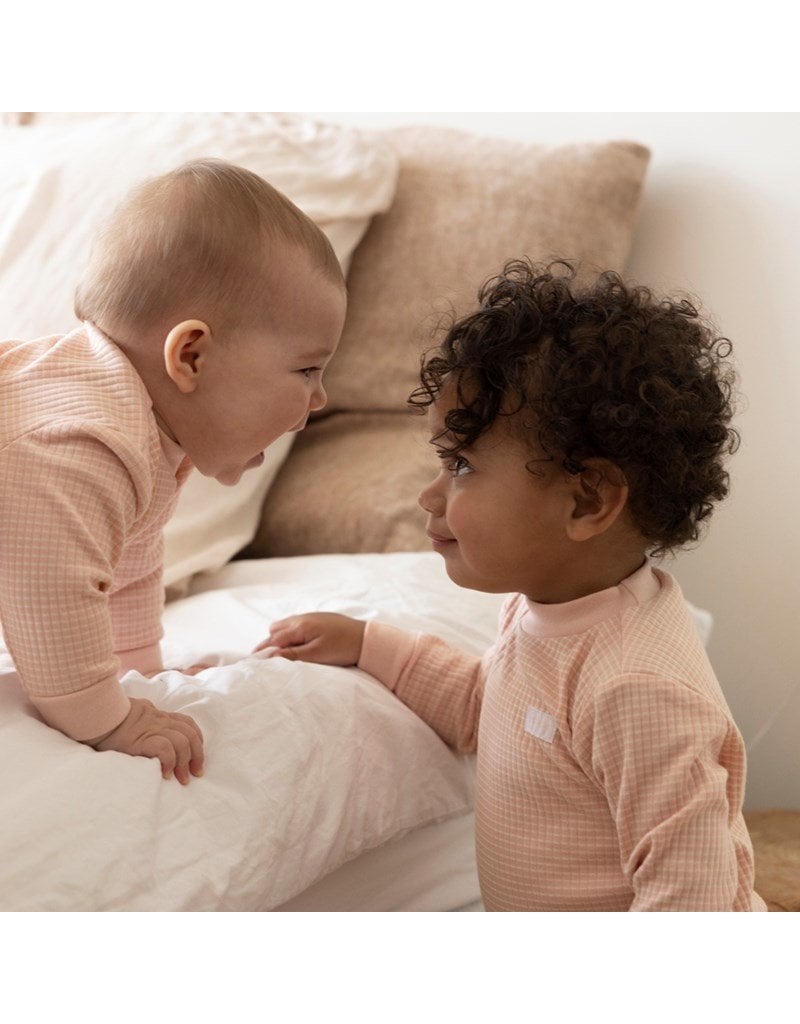 Feetje Baby Feetje Wafelpyjama Oud Roze melange 305615