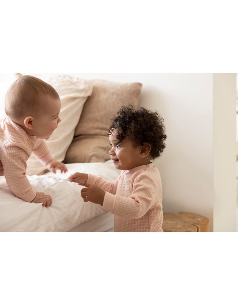 Feetje Baby Feetje Wafelpyjama Oud Roze melange 305615