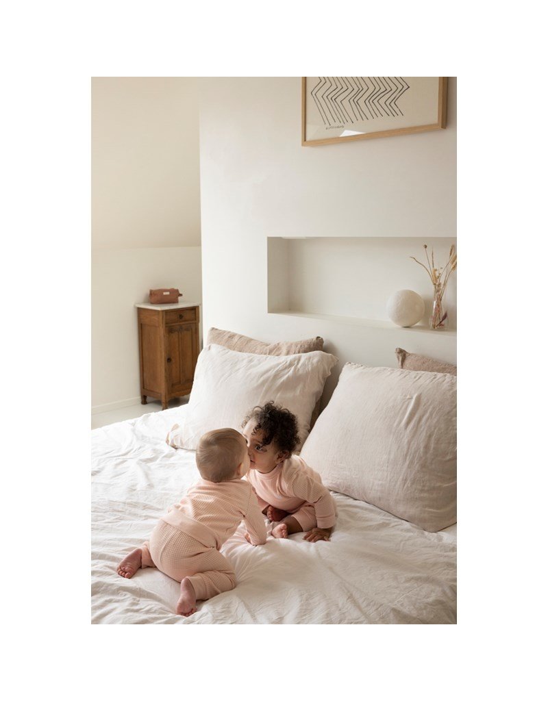 Feetje Baby Feetje Wafelpyjama Oud Roze melange 305615