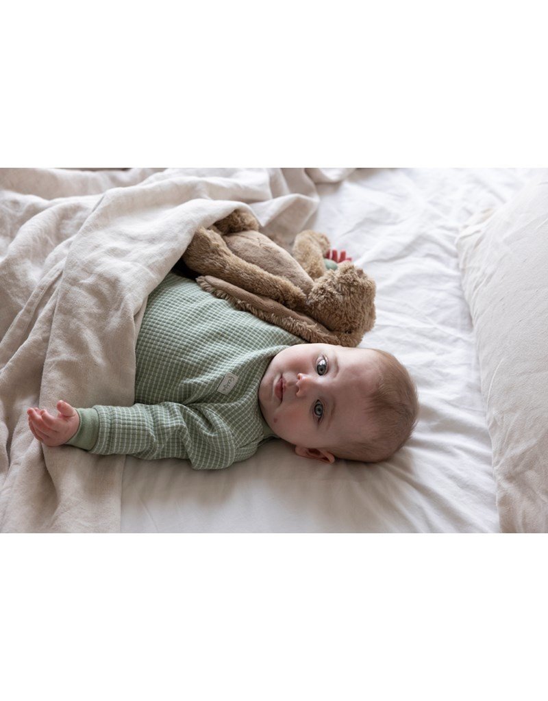 Feetje Baby Feetje Wafelpyjama Olijf Groen melange 305613