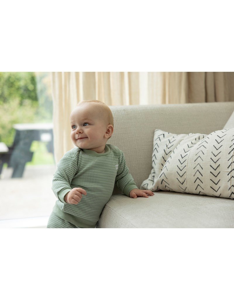 Feetje Baby Feetje Wafelpyjama Olijf Groen melange 305613
