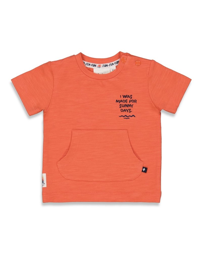 Feetje Baby Feetje jongens T-Shirt tekst print - Sun Chasers Brique 51700758