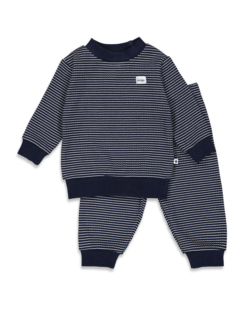 Feetje Baby Feetje Wafelpyjama - Royal Blue melange