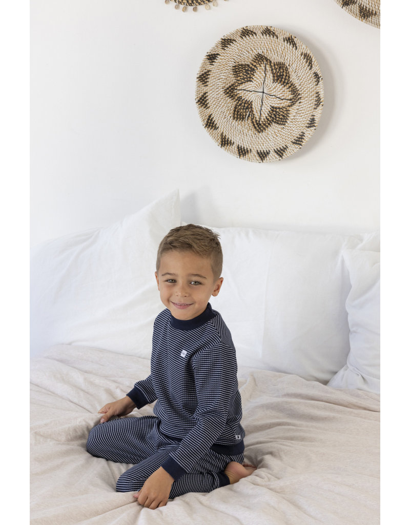 Feetje Baby Feetje Wafelpyjama - Royal Blue melange