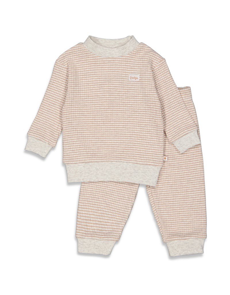 Feetje Baby Feetje Wafelpyjama - Stroopwafel melange