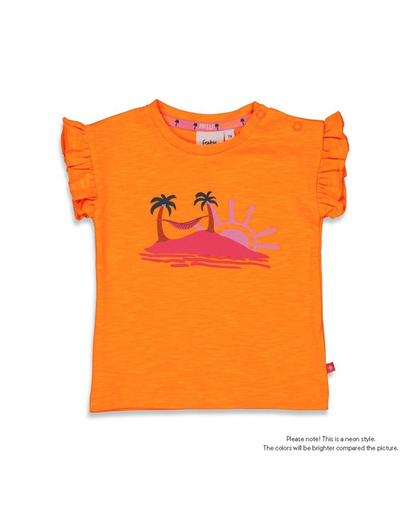 Feetje Baby Feetje  Shirt - Sunny Days Neon Oranje 51700808