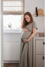 Baby's Only BO Glow zwangerschap & voedingsjurk- long dress ecrue