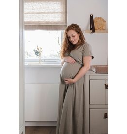 Baby's Only BO Glow zwangerschap & voedingsjurk- long dress - hazel bruin