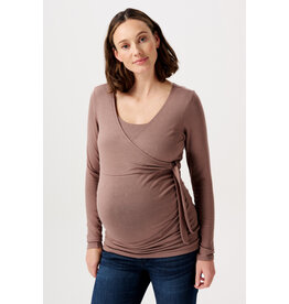 Noppies Noppies zwangerschap & voeding-shirt Elin - Deep Taupe