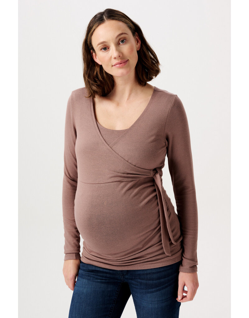 Noppies Noppies shirt Elin nursing - Deep Taupe 30N0016 N133