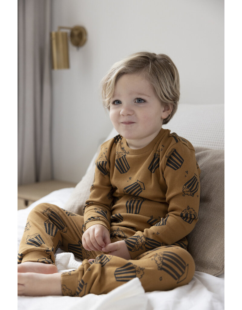 Feetje Baby Feetje Pyjama Pepe Popcorn - Premium Sleepwear - bruin - 50500071