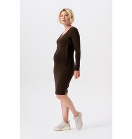 Noppies Noppies zwangerschap & voeding-jurk Asa soft Brown