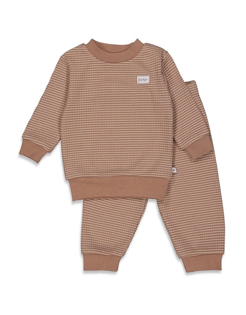 Feetje Baby Feetje Wafelpyjama - Bruin - 305558