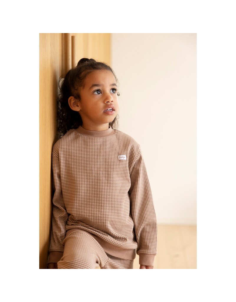 Feetje Baby Feetje Wafelpyjama - Bruin - 305558